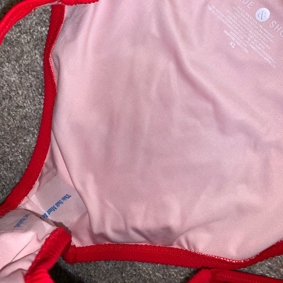 BRAND NWT Shade & Shore Red Bikini Bottoms sz XL - Picture 9 of 10